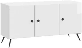 TV staliukas Televizoriaus spintelė Itin blizgi balta 99 x 34,5 x 50 cm