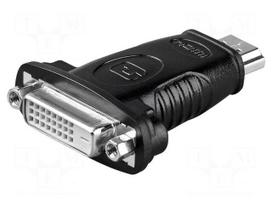 Adapter | DVI-D (24+1) socket,HDMI plug | Colour: black