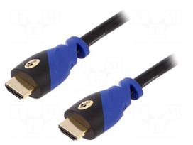 Cable | HDMI 2.0 | HDMI plug,both sides | 0.5m | black-blue