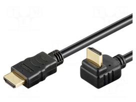 Cable | HDMI 1.4 | HDMI plug,HDMI plug 270° | 5m | black
