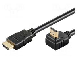 Cable | HDMI 1.4 | HDMI plug,HDMI plug 90° | 5m | black
