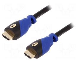 Cable | HDMI 2.0 | HDMI plug,both sides | 2m | black-blue