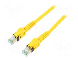 Patch cord | S/FTP | 6a | stranded | Cu | PUR | yellow | 3m | halogen free