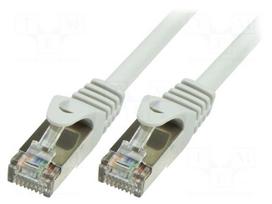 Patch cord | SF/UTP | 5e | stranded | CCA | PVC | grey | 7.5m | 26AWG