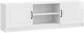 TV staliukas Televizoriaus spintelė Itin blizgi balta 150 x 31 x 47 cm
