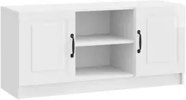 TV staliukas Televizoriaus spintelė Itin blizgi balta 102 x 34,5 x 47 cm
