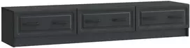 TV staliukas Televizoriaus spintelė su stalčių Juoda 147 x 34,5 x 27 cm