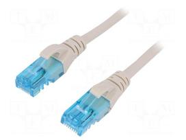 Patch cord | U/UTP | 5e | stranded | Cu | PVC | grey | 1.5m