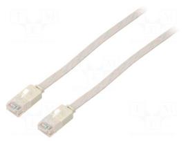 Patch cord | U/UTP | 5e | stranded | CCA | PVC | white | Len: 1m