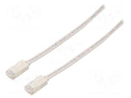Patch cord | U/UTP | 5e | stranded | CCA | PVC | white | Len: 3m