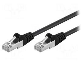 Patch cord | F/UTP | 5e | stranded | CCA | PVC | black | 1.5m | 26AWG