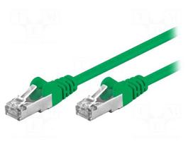 Patch cord | F/UTP | 5e | stranded | CCA | PVC | green | 10m | 26AWG