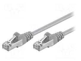 Patch cord | F/UTP | 5e | stranded | CCA | PVC | grey | 20m | 26AWG