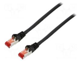 Patch cord | S/FTP | 6 | stranded | Cu | LSZH | black | 0.25m | halogen free