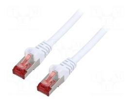 Patch cord | S/FTP | 6 | stranded | Cu | LSZH | white | 0.25m | halogen free