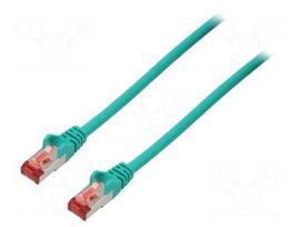 Patch cord | S/FTP | 6 | stranded | Cu | LSZH | green | 1m | halogen free
