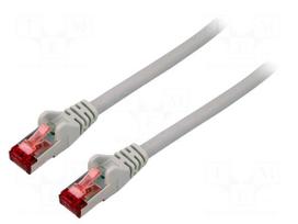 Patch cord | S/FTP | 6 | stranded | Cu | LSZH | grey | 1m | halogen free
