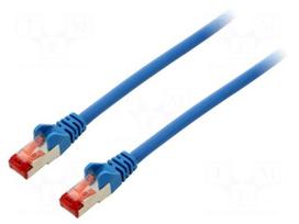 Patch cord | S/FTP | 6 | stranded | Cu | LSZH | blue | 1.5m | halogen free