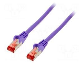 Patch cord | S/FTP | 6 | stranded | Cu | LSZH | violet | 1.5m | halogen free