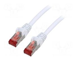Patch cord | S/FTP | 6 | stranded | Cu | LSZH | white | 1.5m | halogen free
