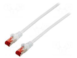 Patch cord | S/FTP | 6 | stranded | Cu | LSZH | white | 2m | halogen free