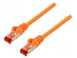 Patch cord | S/FTP | 6 | stranded | Cu | LSZH | orange | 7.5m | halogen free
