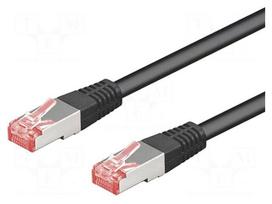 Patch cord | S/FTP | 6a | stranded | Cu | LSZH | black | 10m | halogen free
