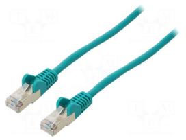 Patch cord | SF/UTP | 5e | stranded | CCA | PVC | green | 0.5m | 26AWG
