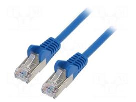 Patch cord | SF/UTP | 5e | stranded | CCA | PVC | blue | 1.5m | 26AWG