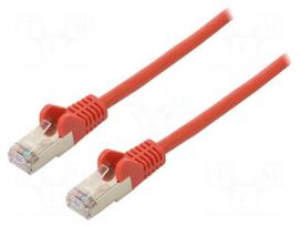 Patch cord | SF/UTP | 5e | stranded | CCA | PVC | red | 2m | 26AWG