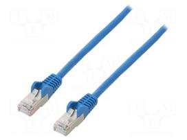 Patch cord | SF/UTP | 5e | stranded | CCA | PVC | blue | 5m | 26AWG