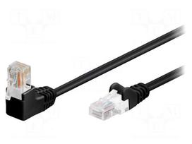 Patch cord | U/UTP | 5e | stranded | CCA | PVC | black | 3m | 26AWG