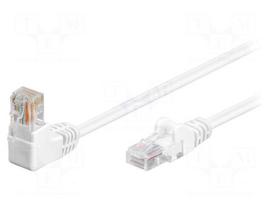 Patch cord | U/UTP | 5e | stranded | CCA | PVC | white | 2m | 26AWG