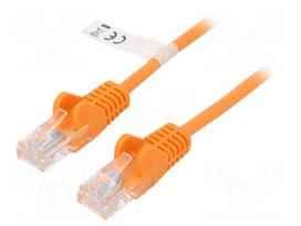 Patch cord | U/UTP | 5e | stranded | CCA | PVC | orange | 0.25m | 26AWG