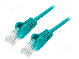Patch cord | U/UTP | 5e | stranded | CCA | PVC | green | 2m | 26AWG