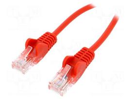 Patch cord | U/UTP | 5e | stranded | CCA | PVC | red | 7.5m | 26AWG