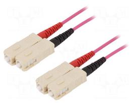 Fiber patch cord | OM4 | both sides,SC/UPC | 2m | LSZH | violet