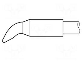 Tip | bent chisel | 2.2x1mm | longlife