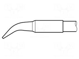 Tip | bent chisel | 1.8x0.8mm | longlife