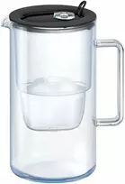 Aquaphor stiklinis vandens filtravimo ąsotis, 2,5 l talpa, MAXFOR+ filtras, juodas