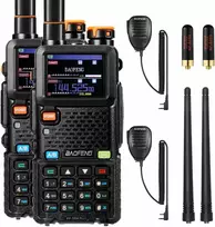 BAOFENG dvipusio ryšio radijo stotelė su GPS, 10 W, 640 kanalų, USB-C, UV-5RM Plus