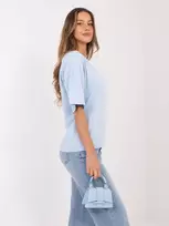 Šviesiai mėlyna moteriška palaidinė