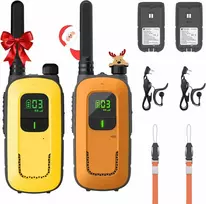 Radioddity vaikų racija PMR446, 16 kanalų, VOX, žibintuvėlis, iki 4 km, įkraunama, 2 vnt. PR-T3
