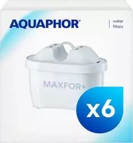 Aquaphor Maxfor+ vandens filtras ąsočiui, komplektas 6 vnt., baltas