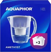Aquaphor vandens filtravimo ąsotis 2,8 l, plastikinis, pilkas, jonų mainų sistema, 500598_IRL