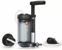 Katadyn vandens filtravimo pompa Hiker Pro 1 l/min kompaktiška turistinė, juoda/skaidri