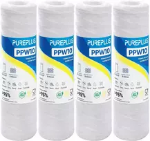 PUREPLUS vandens filtro kasetė, 10 colių, 5 mikronų, polipropilenas, 4 vnt. rinkinys