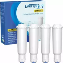 EVERSPRING vandens filtras kavos aparatams, aktyvuotos anglies, suderinamas su Krups F088, Pro Aqua, AEG, Bosch, Siemens, Nivona, 4 vnt. ES-CMF003-4PACK