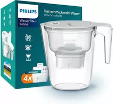 Philips vandens filtravimo ąsotis 2,6 l su 4 filtrais ir elektroniniu laikmačiu Micro X-Clean Softening+
