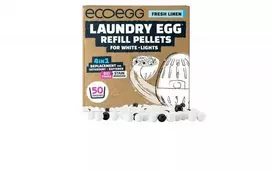 Ecoegg Fresh Linen skalbimo kiaušinio papildymas baltiems ir šviesiems skalbiniams, 50 skalbimų